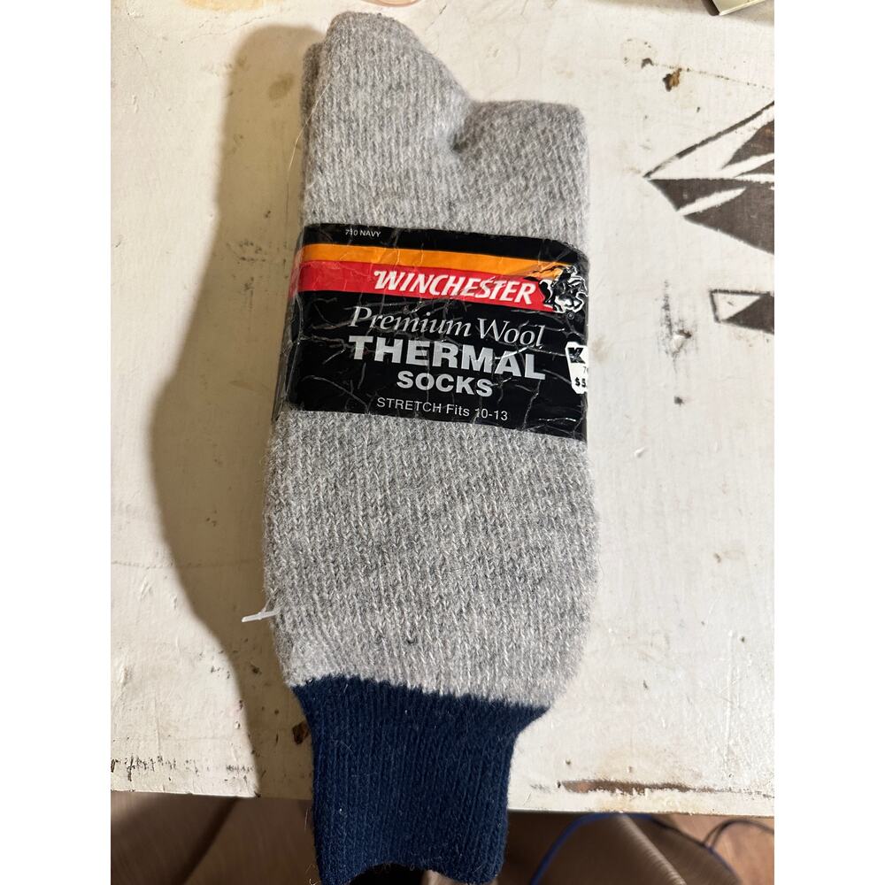 NOS Vintage Winchester Wool Blend Soft Knit Thermal Socks XL 10-13 KMart